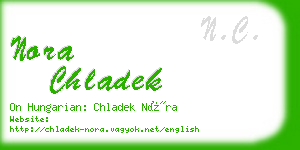 nora chladek business card